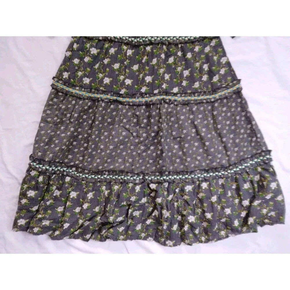 ANTHROPOLOGIE Karoline Tiered Floral Maxi Dress Boho Cottagecore Womens Size 8 - Picture 12 of 14